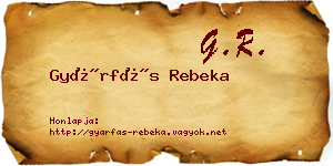 Gyárfás Rebeka névjegykártya